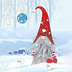 Gnome Наборы алмазной живописи на рождественскую тему своими руками, включая стразы из смолы, алмазная липкая ручка, поднос тарелка и клей глина, гном шаблон, 400x300 мм