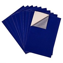 Blue Jewelry Flocking Cloth, Self-adhesive Fabric, Blue, 40x28.9~29cm, 12sheets/set