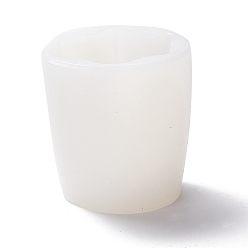 Blanco Moldes de silicona para hacer velas en forma de fantasma con tema de halloween diy, moldes de resina, herramientas de molde de artesanía de arcilla, blanco, 70x69 mm, diámetro interior: 59x50 mm
