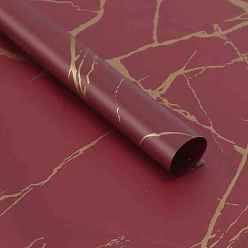 Dark Red 20 Sheets Marble Pattern Gift Wrapping Paper, Square, Folded Flower Bouquet Wrapping Paper Decoration, Dark Red, 550x560mm