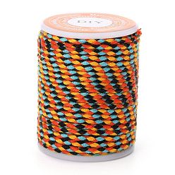 Orange Red 4-Ply Polycotton Cord, Handmade Macrame Cotton Rope, for String Wall Hangings Plant Hanger, DIY Craft String Knitting, Orange Red, 1.5mm, about 4.3 yards(4m)/roll