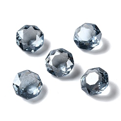 AceroAzul Cabujones de diamantes de imitación de vidrio transparente, facetados, señaló hacia atrás, octágono, acero azul, 10x10x6 mm