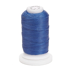 Royal Blue Waxed Polyester Cord, Flat, Royal Blue, 1mm, about 76.55 yards(70m)/roll