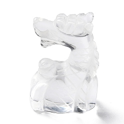 Dragón Decoraciones de exhibición de escultura de cristal de cuarzo sintético, para el escritorio de la oficina en casa, dragón, 13.5x21x30 mm