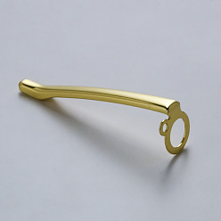 Oro Clips de pluma de reemplazo de aleación, clips de lápiz a presión para el bolsillo de la camisa, fornituras para bolígrafos para colgar colgantes, útiles escolares y de oficina, dorado, 42x12 mm, diámetro interior: 6 mm