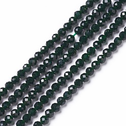 Goldstone Vert Synthétiques verts Goldstone brins de perles, facette, ronde, 3mm, Trou: 0.5mm, Environ 130~132 pcs/chapelet, 15.16~15.59 pouce (38.5~39.6 cm)
