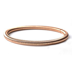 Light Gold Fil de fer rond français, fil guimpeur, pour la fabrication de bijoux de bracelet, or et de lumière, 7-1/4 pouces ~ 7-3/8 pouces (18.3~18.6 cm), 3mm