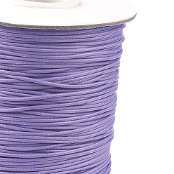 Pourpre Moyen Coréen cordon ciré, polyester cordon, support violet, 1 mm, environ 85 mètres / rouleau