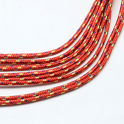 Roja Cuerdas de cable de poliéster y spandex, 1 núcleo interno, rojo, 2 mm, aproximadamente 109.36 yardas (100 m) / paquete