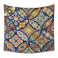 Colorido Tapiz colgante de pared mandala bohemio de poliéster, para la decoración de la sala de estar del dormitorio, Rectángulo, colorido, 1800x2300 mm