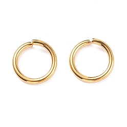 Золотой 304 кольца прыжок из нержавеющей стали, открытые кольца прыжок, золотые, 10x1.5 мм, внутренний диаметр: 7 мм