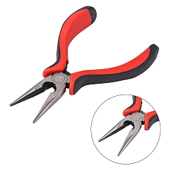 Red Jewelry Pliers, #50 Steel(High Carbon Steel) Wire Cutter Pliers, Red & Gunmetal, 135x58mm