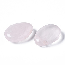 Cuarzo Rosa Natural aumentó colgante cuarzo, lágrima, 25x18x8~9 mm, agujero: 1.6 mm