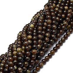 Garnet Natural Garnet Beads Strands, Round, 6mm, Hole: 0.8mm, about 62pcs/strand, 15.55''(39.5cm)