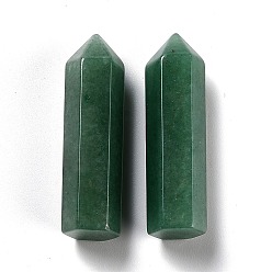 Green Aventurine Natural Green Aventurine Pointed Beads, Healing Stones, Reiki Energy Balancing Meditation Therapy Wand, No Hole/Undrilled, For Wire Wrapped Pendant Making, Bullet, 36.5~40x10~11mm