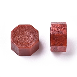 Dark Red Sealing Wax Particles, for Retro Seal Stamp, Octagon, Dark Red, 9mm, about 1500pcs/500g