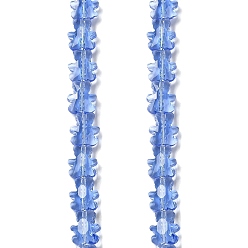 Mauve Transparentes perles de verre de galvanoplastie brins, facette, ours, mauve, 8.5x9.5x4mm, Trou: 1mm, Environ 80 pcs/chapelet, 25.20 pouce (64 cm)