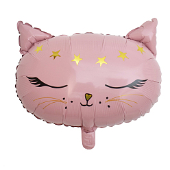 Pink Globo de aluminio con forma de gato, para fiestas, festivales, decoraciones para el hogar, rosa, 4.4x4.8 cm