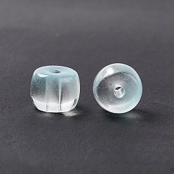 Light Sky Blue Transparent Glass Beads, Barrel, Light Sky Blue, 7.5x6mm, Hole: 1.5mm