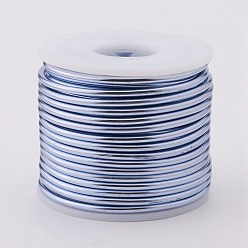 Cornflower Blue Round Aluminum Wire, Cornflower Blue, 9 Gauge, 3mm, about 55.77 Feet(17m)/roll