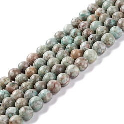Bleu Cadet Brins de perles en pierre naturelle maifanite / maifan, teint, ronde, bleu cadet, 6~6.5mm, Trou: 1mm, Environ 61~66 pcs/chapelet, 15.16~15.75 (38.5~40 cm)