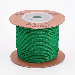 Зеленый Нейлоновые шнуры, струнные нити шнуры, круглые, зелёные, 1.5 мм, около 25 м / рулон