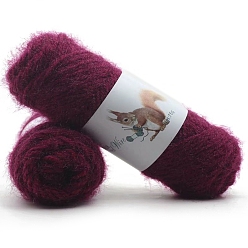 Rouge Violet Moyen 75g fils de polyester, fils mohair écureuil, fil à crocheter pour pull d'hiver, chapeau, écharpe, support violet rouge, 3mm
