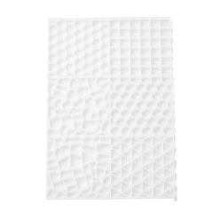 Blanc Moules en silicone bricolage mosaïque, moules de résine, outils de moule d'artisanat en argile, blanc, 200x133x6mm, diamètre intérieur: 3.5~19x3~17 mm