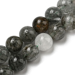 Лодолит Кварц Природного кварца lodolite нитей бисера, круглые, 6 мм, отверстие : 0.8 мм, около 61 шт / нитка, 15.43~15.51'' (39.2~39.4 см)