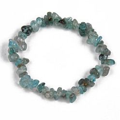 Apatite Bracelets extensibles en perles d'apatite naturelle unisexe, diamètre intérieur: 1-3/4~2 pouce (4.5~5 cm)