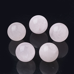 Cuarzo Rosa Natural aumentó de perlas de cuarzo, esfera de piedras preciosas, rondo, sin agujero / sin perforar, 10 mm