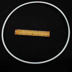 White PP Plastic Hoops, Macrame Ring, for Crafts and Woven Net/Web with Feather Supplies, Round, White, 300x7mm