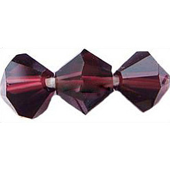 Dark Red Crystal Glass Beads Strands, Top Drilled Beads, Faceted, Teardrop, Dark Red, 13x6mm, Hole: 1mm, about 100pcs/strand, 16.5 inch