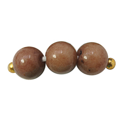Camel Natural Mashan Jade Round Beads Strands, Dyed, Camel, 12mm, Hole: 1mm, about 34pcs/strand, 15.7 inch