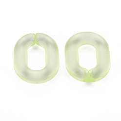 Green Yellow Transparent Acrylic Linking Rings, Quick Link Connectors, for Cable Chains Making, Oval, Green Yellow, 24x18x5mm, Inner Diameter: 13x7mm, about 403pcs/500g