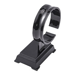 Black Plastic Bracelet Displays, C Type Single Watch/Bracelet Display Stand, Black, 94x60x40mm