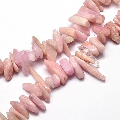 Kunzite Natural Kunzite Chip Beads Strands, Spodumene Beads, 8~30x5~12mm, Hole: 1mm, about 15.3 inch~15.7 inch