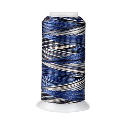 Azul Oscuro Hilo de coser de poliéster redondo teñido en segmentos, para coser a mano y a máquina, bordado de borlas, azul oscuro, 12 -ply, 0.8 mm, sobre 300 m / rollo