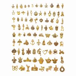 Античное Золото 90 шт 90 подвески из сплава в тибетском стиле, разнообразные, античное золото , 1 шт / стиль