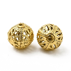 Золотой 304 полые круглые шарики из нержавеющей стали, золотые, 10x9.5 мм, отверстие : 1 мм