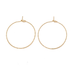 Golden Ion Plating(IP) 316 Surgical Stainless Steel Hoop Earrings Findings, Wine Glass Charms Rings, Golden, 25x21mm, Pin: 0.6mm