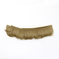 Bronze Cheveux de perruque de poupée de coiffure frange courte fibre haute température, pour bricolage fille bjd making accessoires, tan, 1.97 pouce (5 cm)
