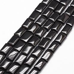 Black Onyx Natural Black Onyx Beads Strands, Grade A, Dyed & Heated, Rectangle, 12x8x4mm, Hole: 1mm, about 33pcs/strand, 15.16 inch~15.35 inch