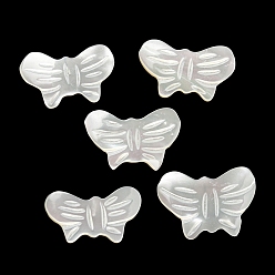 Humo Blanco Encantos blancos naturales de la cáscara, encantos de la mariposa, whitesmoke, 12x19.5x2.5 mm, agujero: 0.6 mm