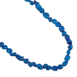 со Синим Покрытием Arricraft гальванические нити из натурального кристалла druzy geode, самородки, с покрытием синим, 5x8x6 мм, отверстие : 1 мм, около 40~42 шт / нитка, 15.35 дюйм (39 см), 1strand / коробка