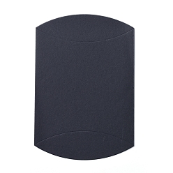 Noir Boîtes de bonbons d'oreiller en papier, pour les faveurs de mariage fournitures de fête d'anniversaire de douche de bébé, noir, 16.5x13x4.2 cm