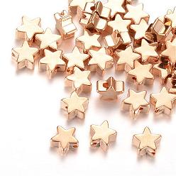Light Gold Perles en laiton, étoiles, or et de lumière, 5.5x6x2.5mm, Trou: 1mm