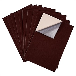 Coconut Brown Jewelry Flocking Cloth, Self-adhesive Fabric, Coconut Brown, 40x28.9~29cm, 12sheets/set