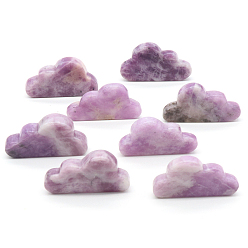 Lilac Jade Natural Lilac Jade Display Decorations, for Home Office Desk, Cloud, 30~33x50~53x7mm