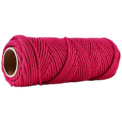 Cereza Cordón de algodón redondo de 50m., para envolver regalos, bricolaje artesanal, cereza, 4 mm, aproximadamente 54.68 yardas (50 m) / rollo